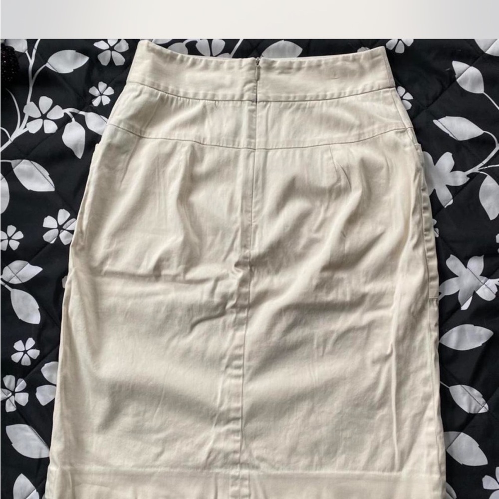 Adrienne Vittadini Cream Midi Skirt
